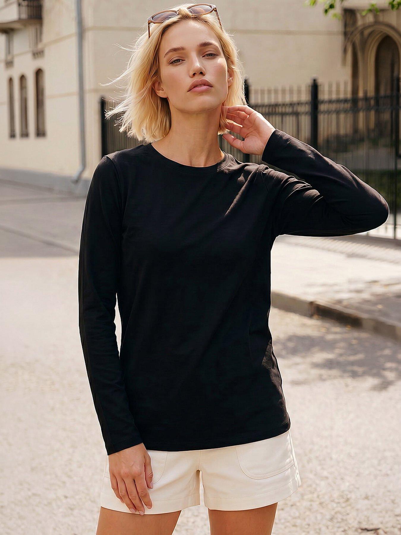 Image 1 of 4 of Roman Long Sleeve Plain Jersey Top