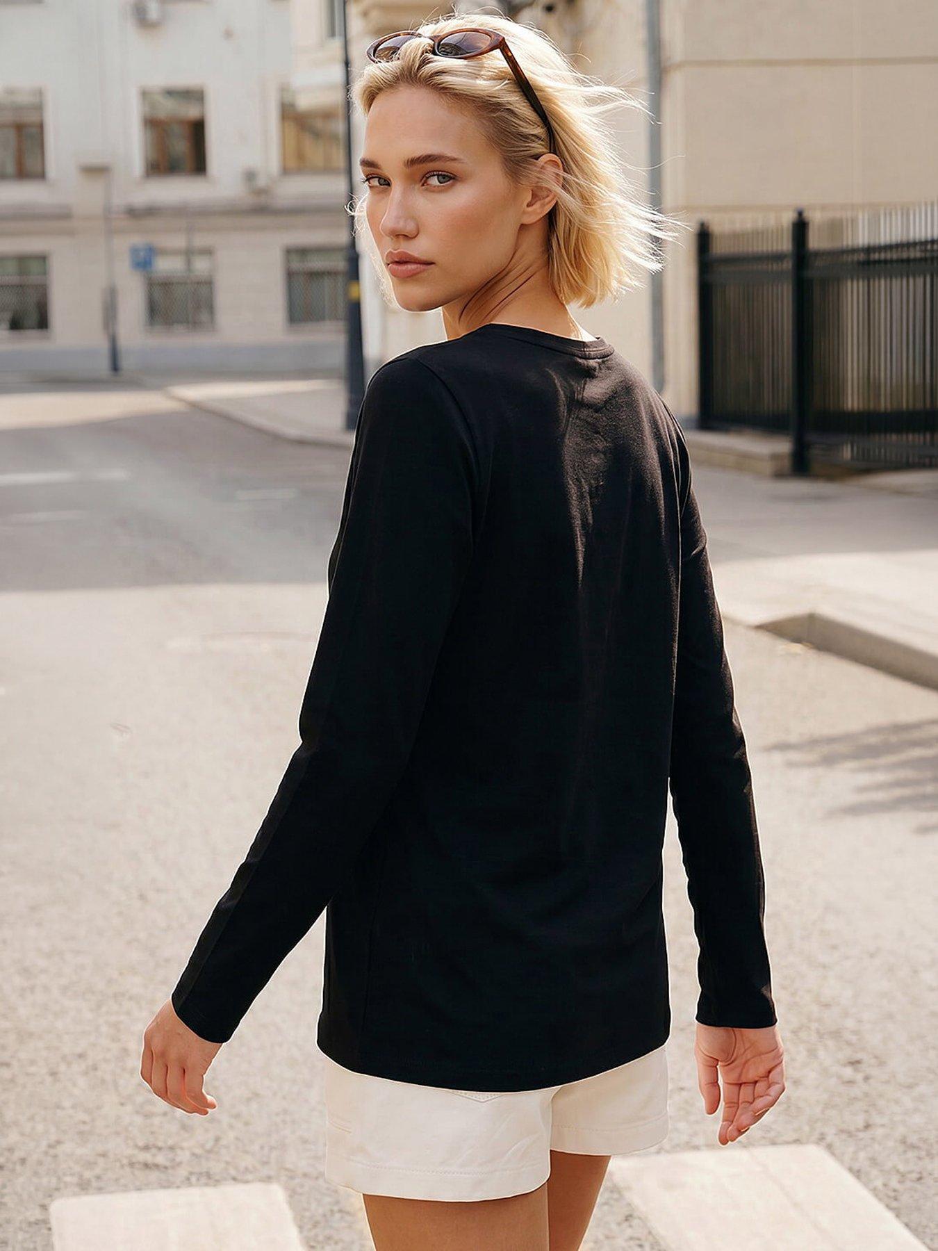 Image 3 of 4 of Roman Long Sleeve Plain Jersey Top