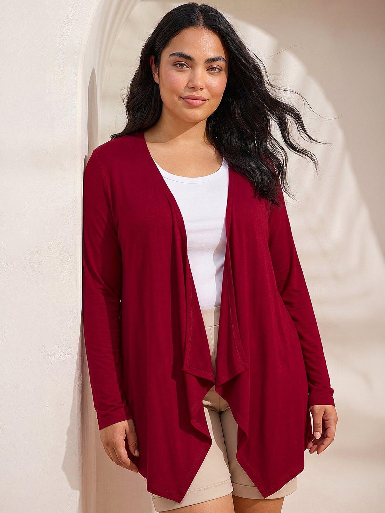 Image 1 of 4 of Roman Curve Waterfall Front Cardigan
