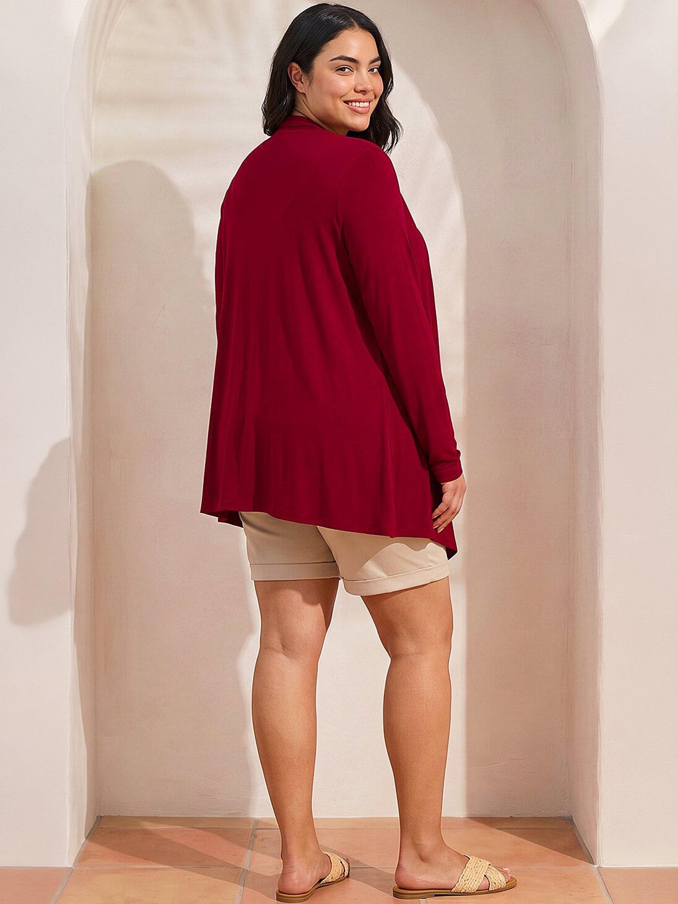 Image 3 of 4 of Roman Curve Waterfall Front Cardigan