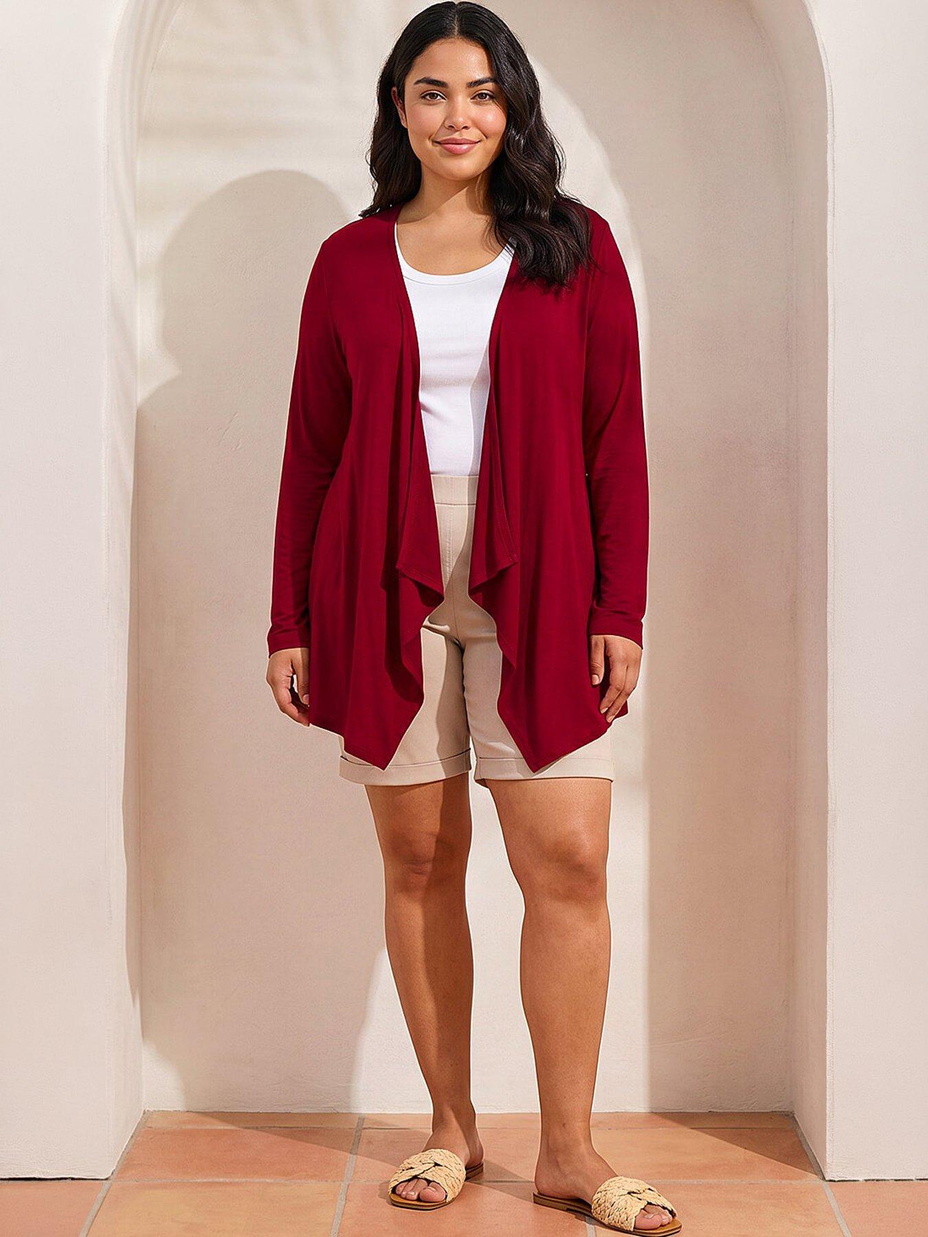 Image 4 of 4 of Roman Curve Waterfall Front Cardigan