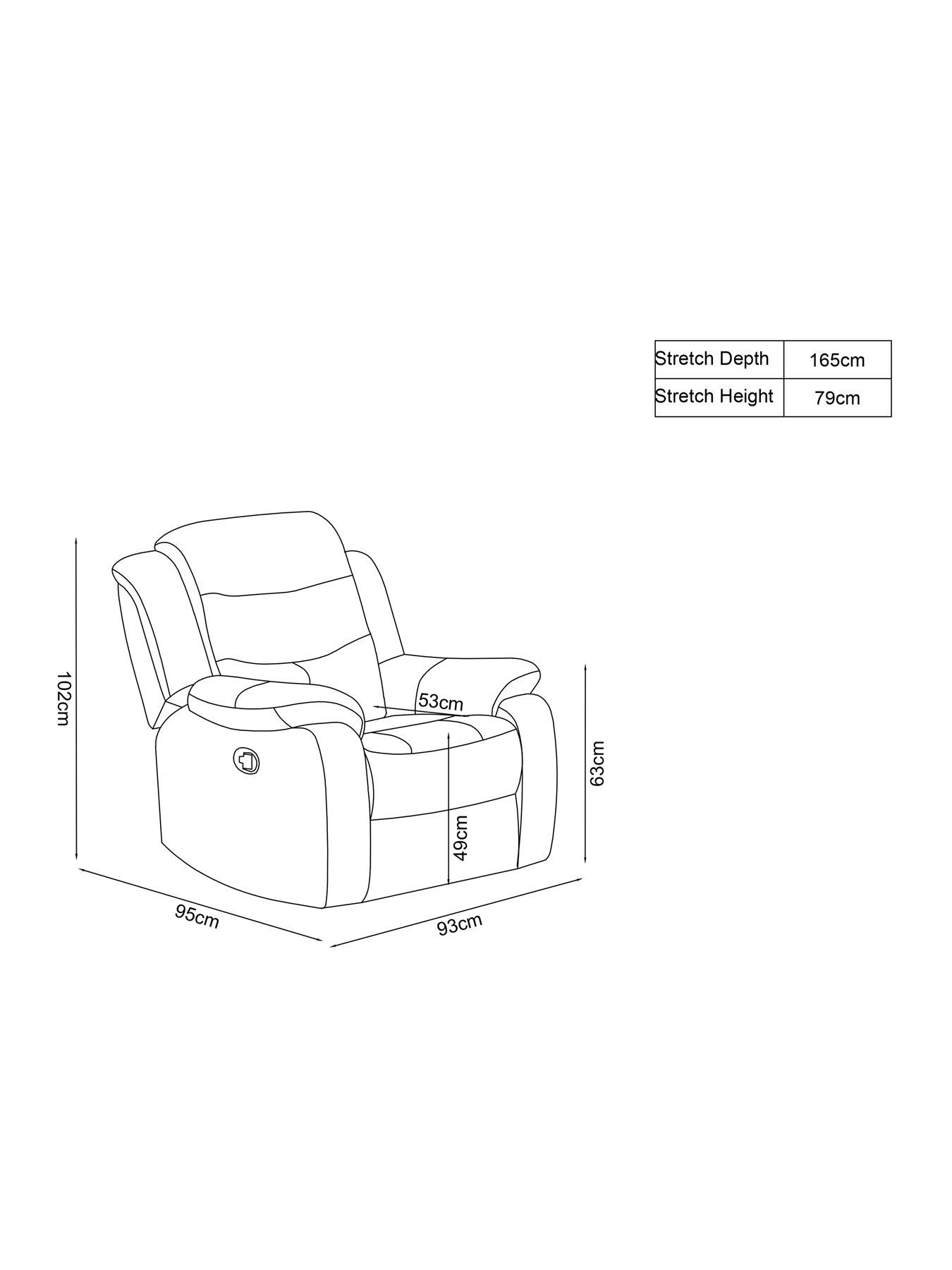Image 3 of 3 of The Very Collection Rothbury Fabric Manual Recliner Armchair