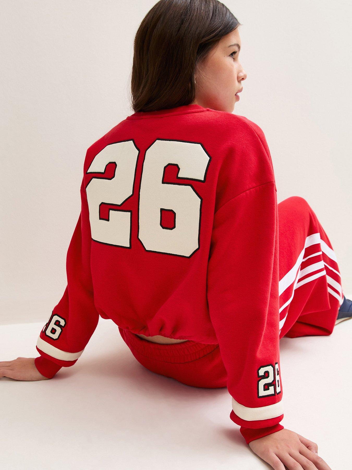 Image 1 of 5 of New Look 915 Girls Bright Red Chicago Logo Sweatshirt