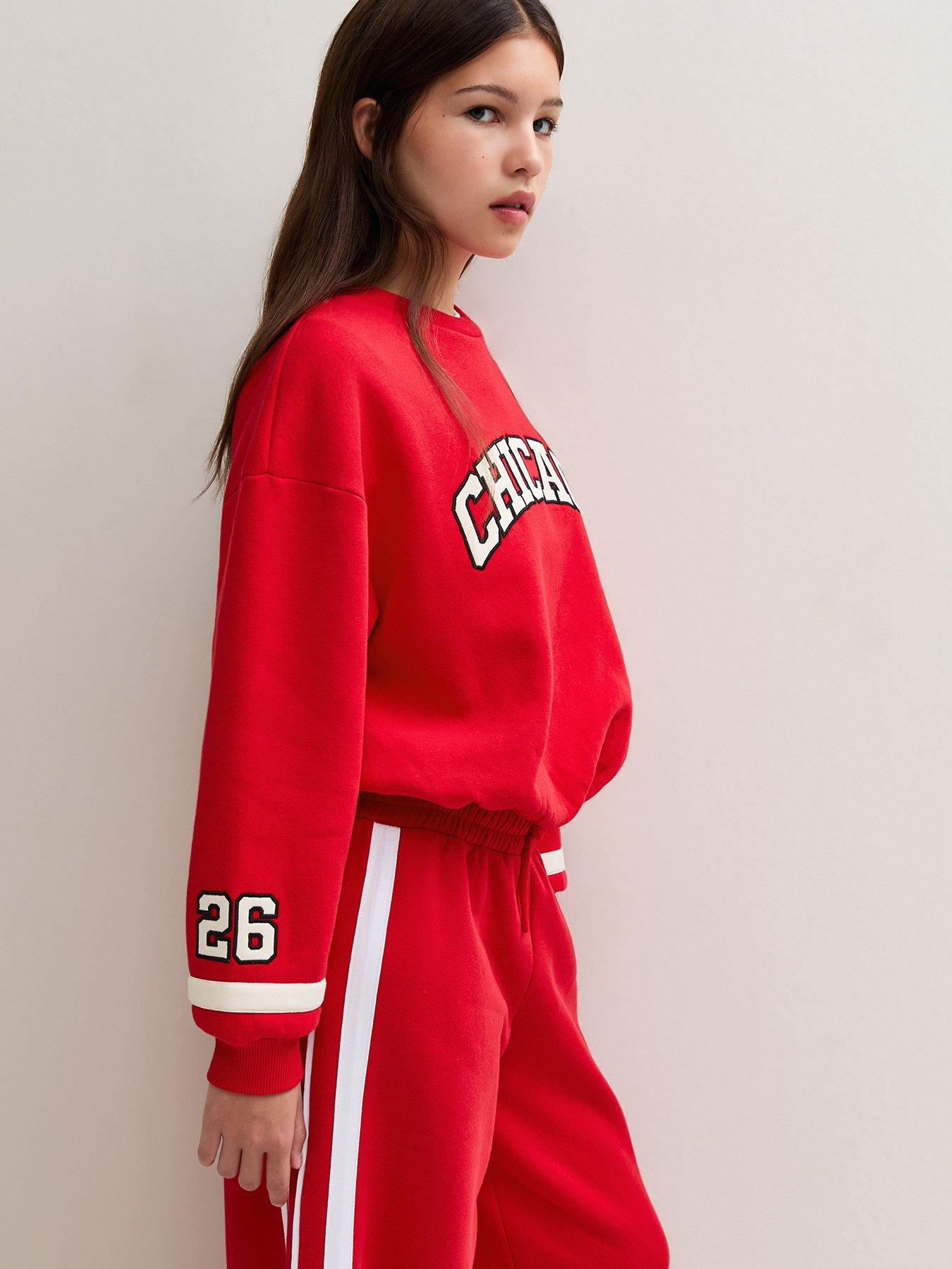Image 2 of 5 of New Look 915 Girls Bright Red Chicago Logo Sweatshirt