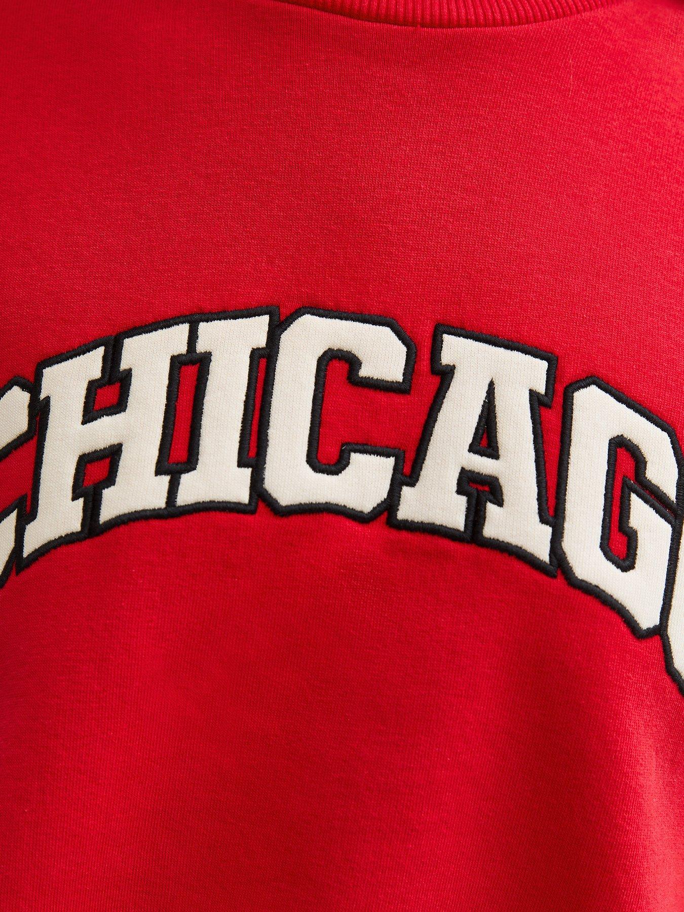 Image 5 of 5 of New Look 915 Girls Bright Red Chicago Logo Sweatshirt