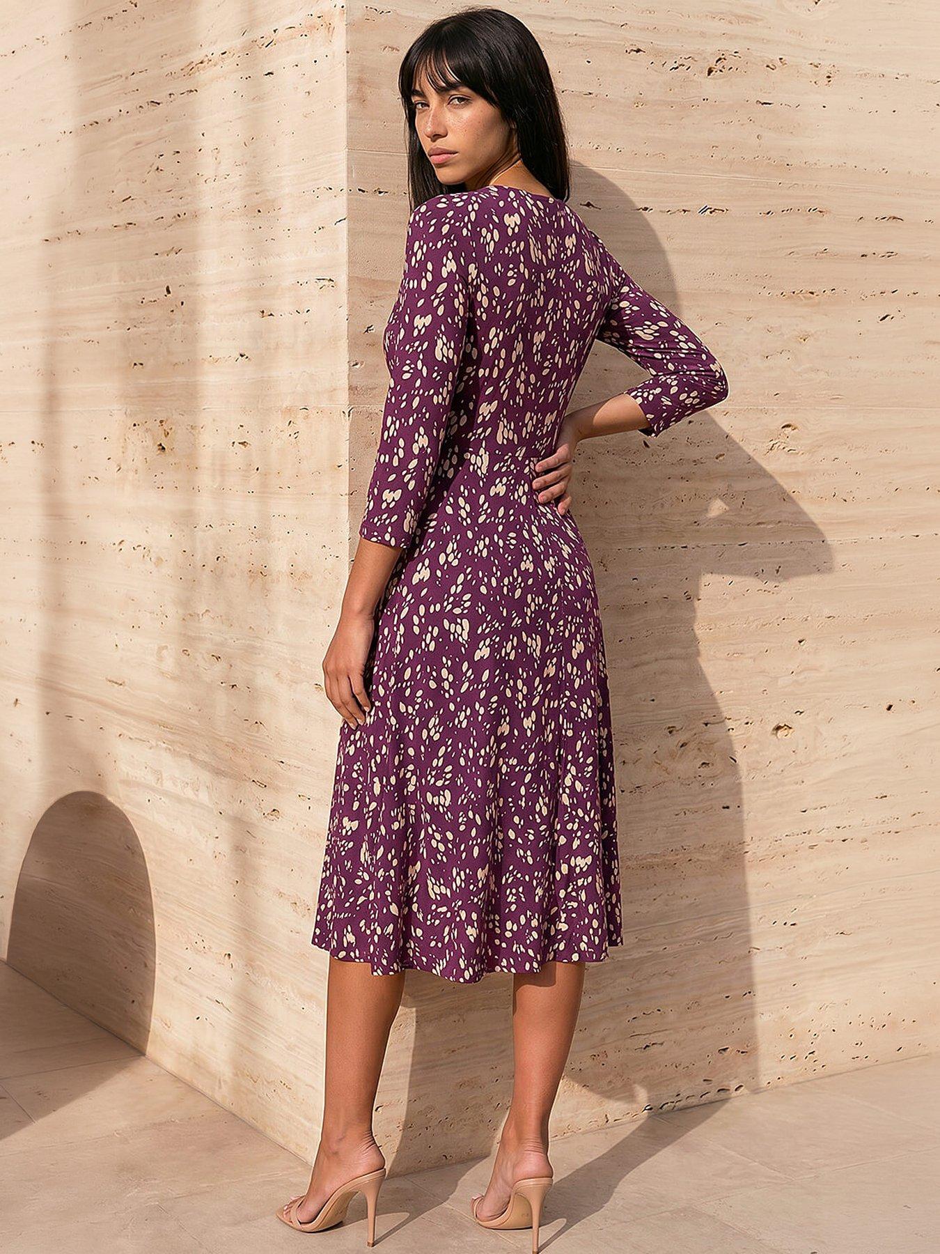 Image 3 of 4 of Roman Petite Twist Front Dress
