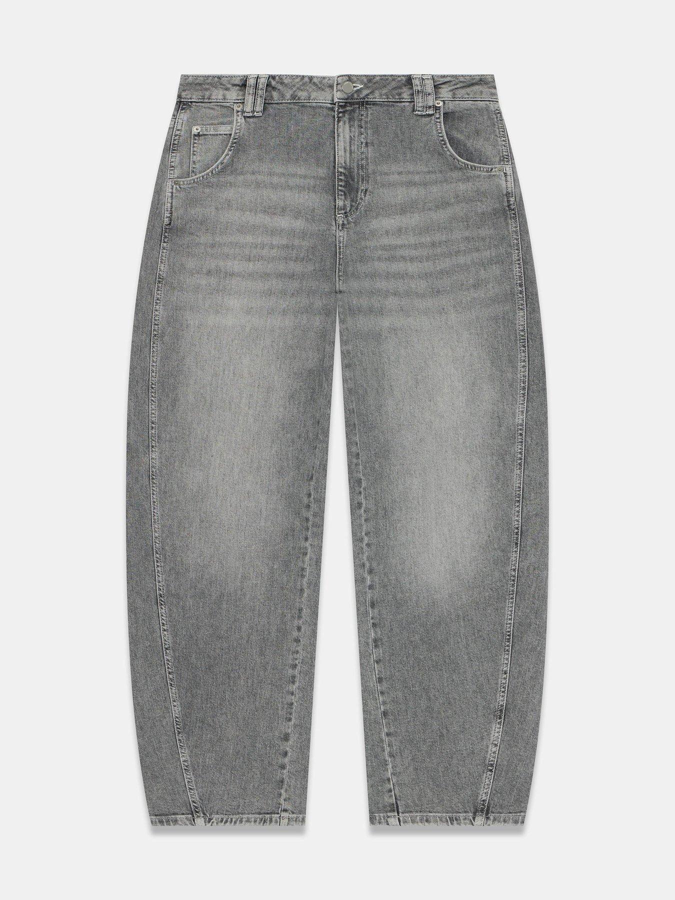 Image 5 of 6 of Mint Velvet Women's Relaxed Barrel Leg Jeans - Grey