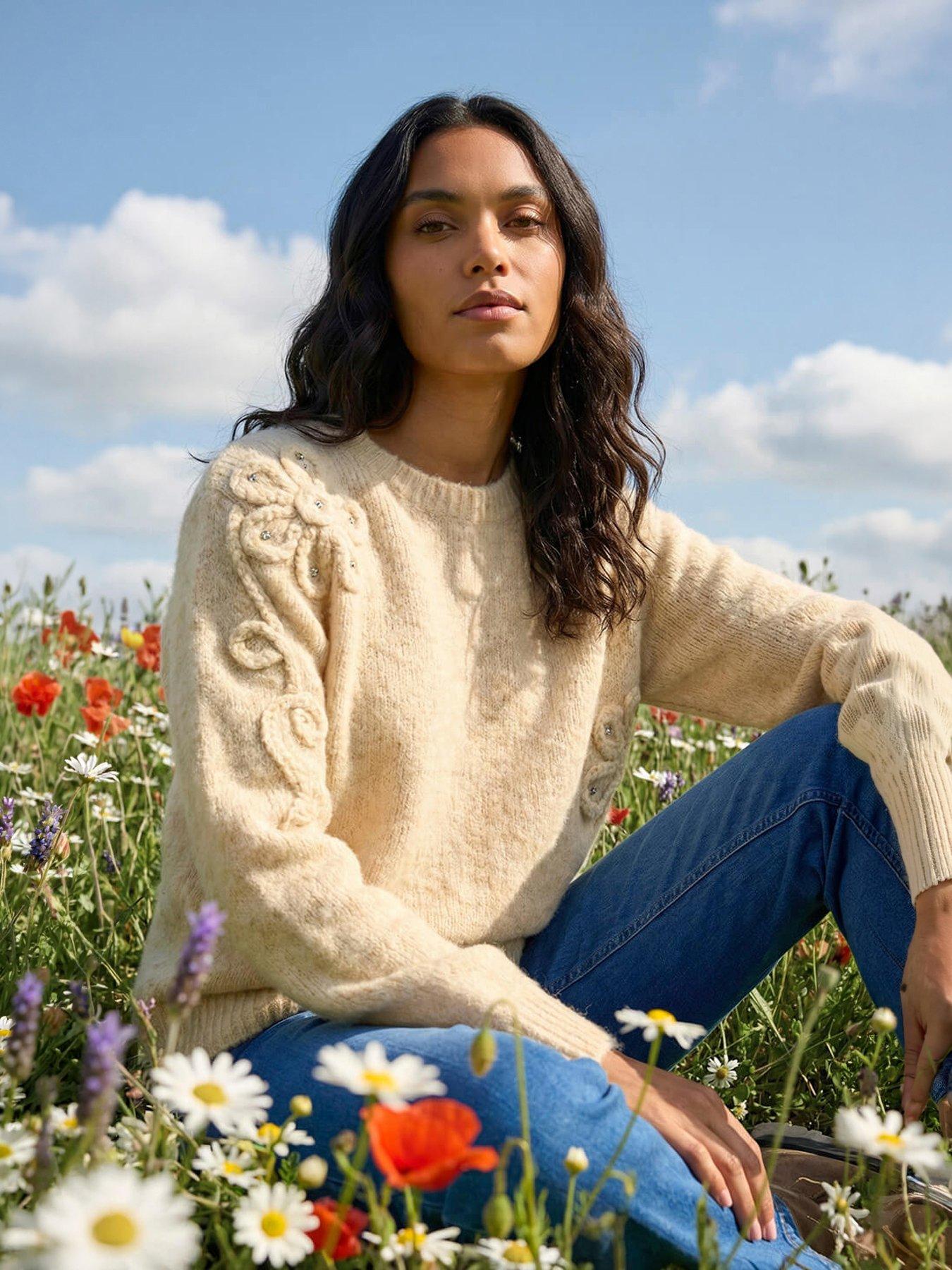 Image 1 of 4 of Roman Floral Cornelli Knit Jumper
