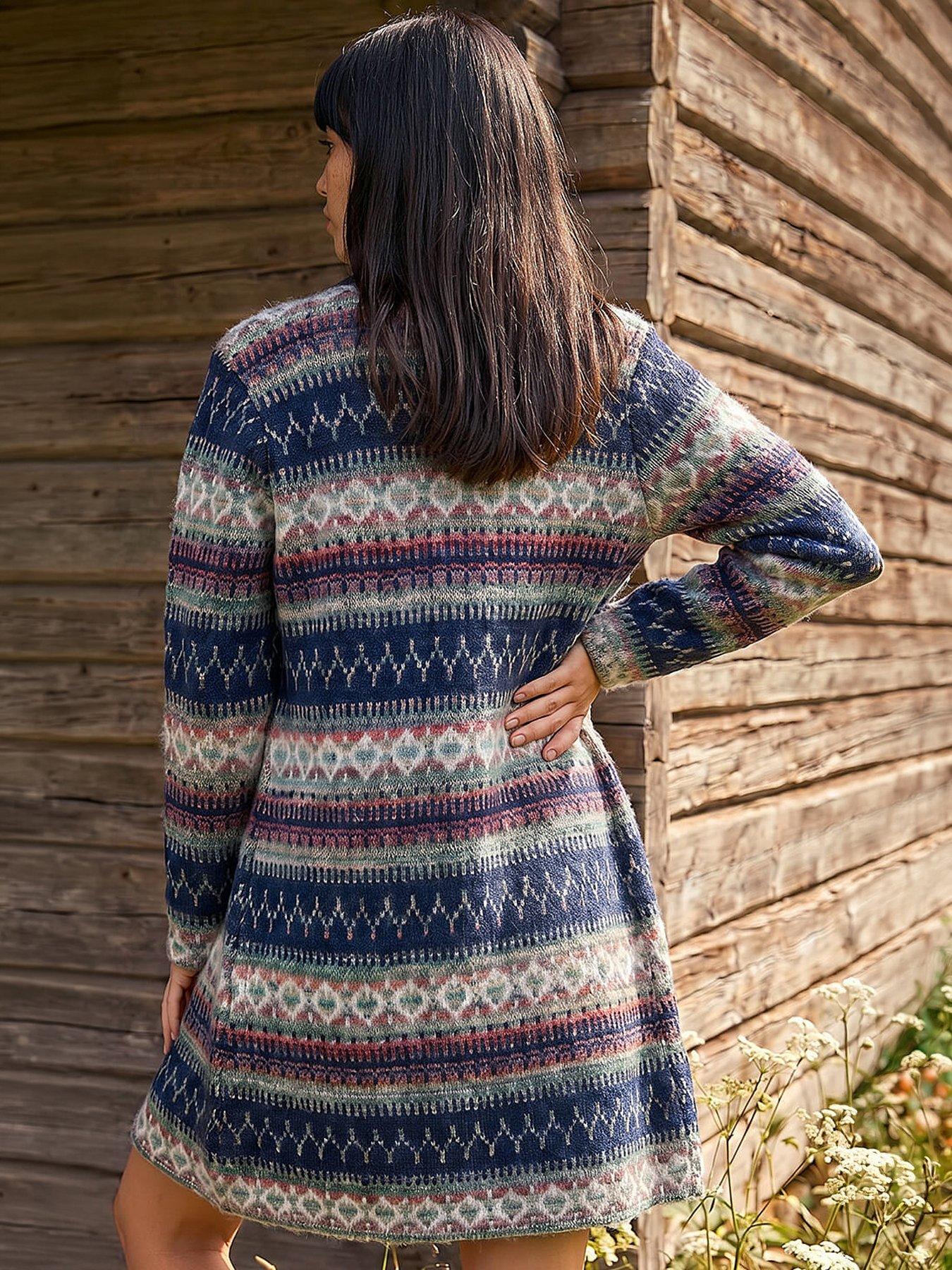 Image 2 of 4 of Roman Petite Aztec Longline Cardigan