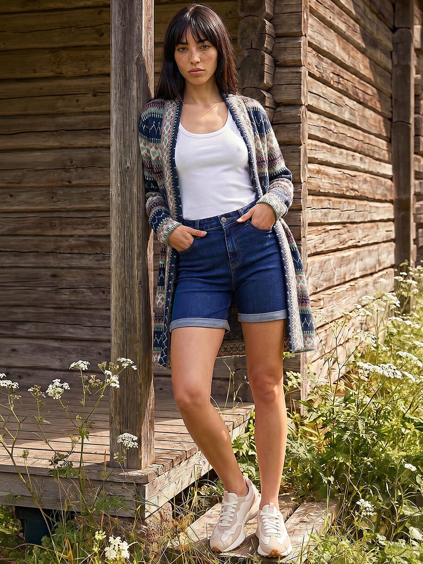 Image 3 of 4 of Roman Petite Aztec Longline Cardigan