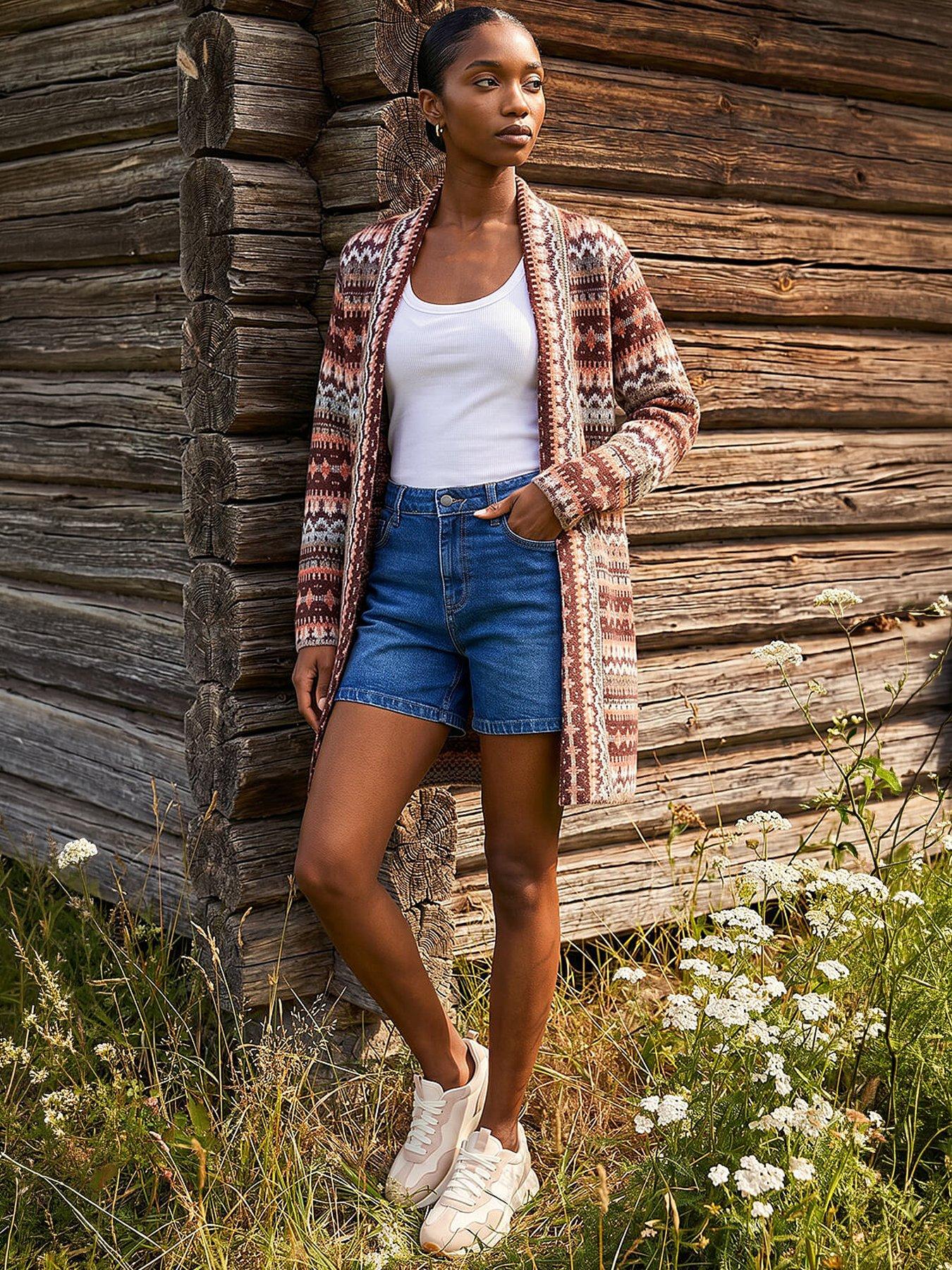 Image 1 of 4 of Roman Petite Aztec Longline Cardigan