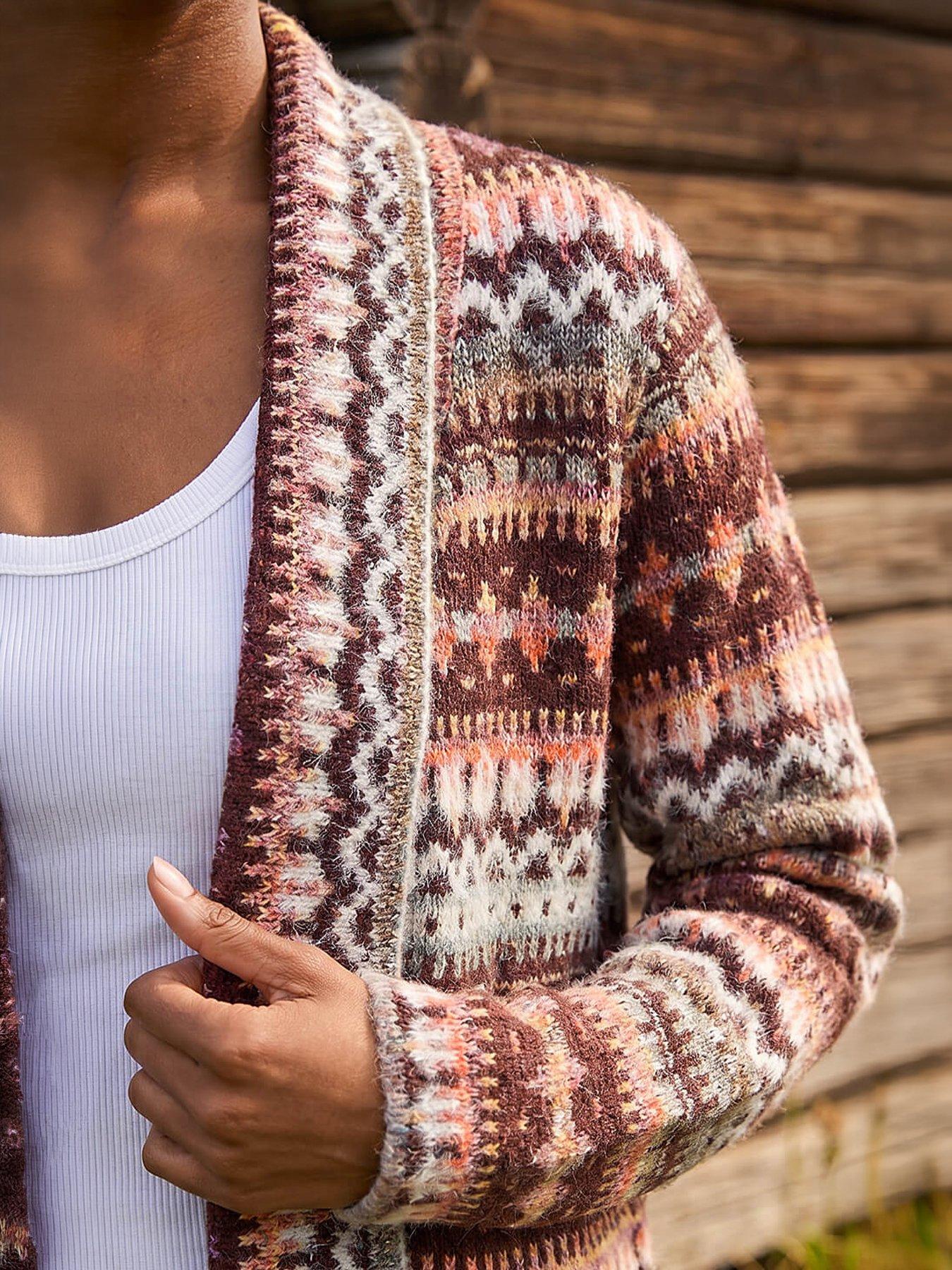 Image 2 of 4 of Roman Petite Aztec Longline Cardigan
