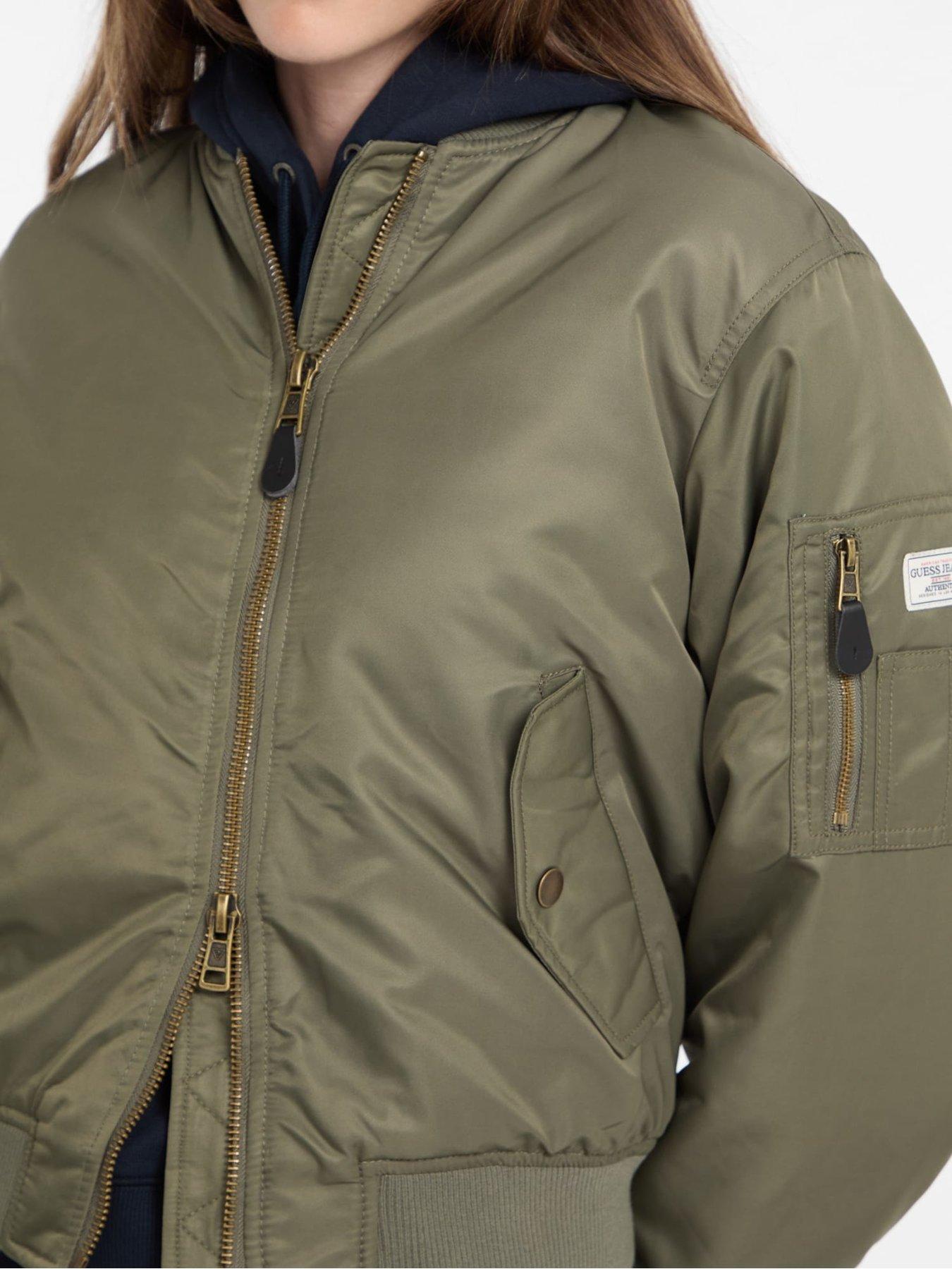 Image 4 of 4 of Guess Jeans Bomber Jacket - Green