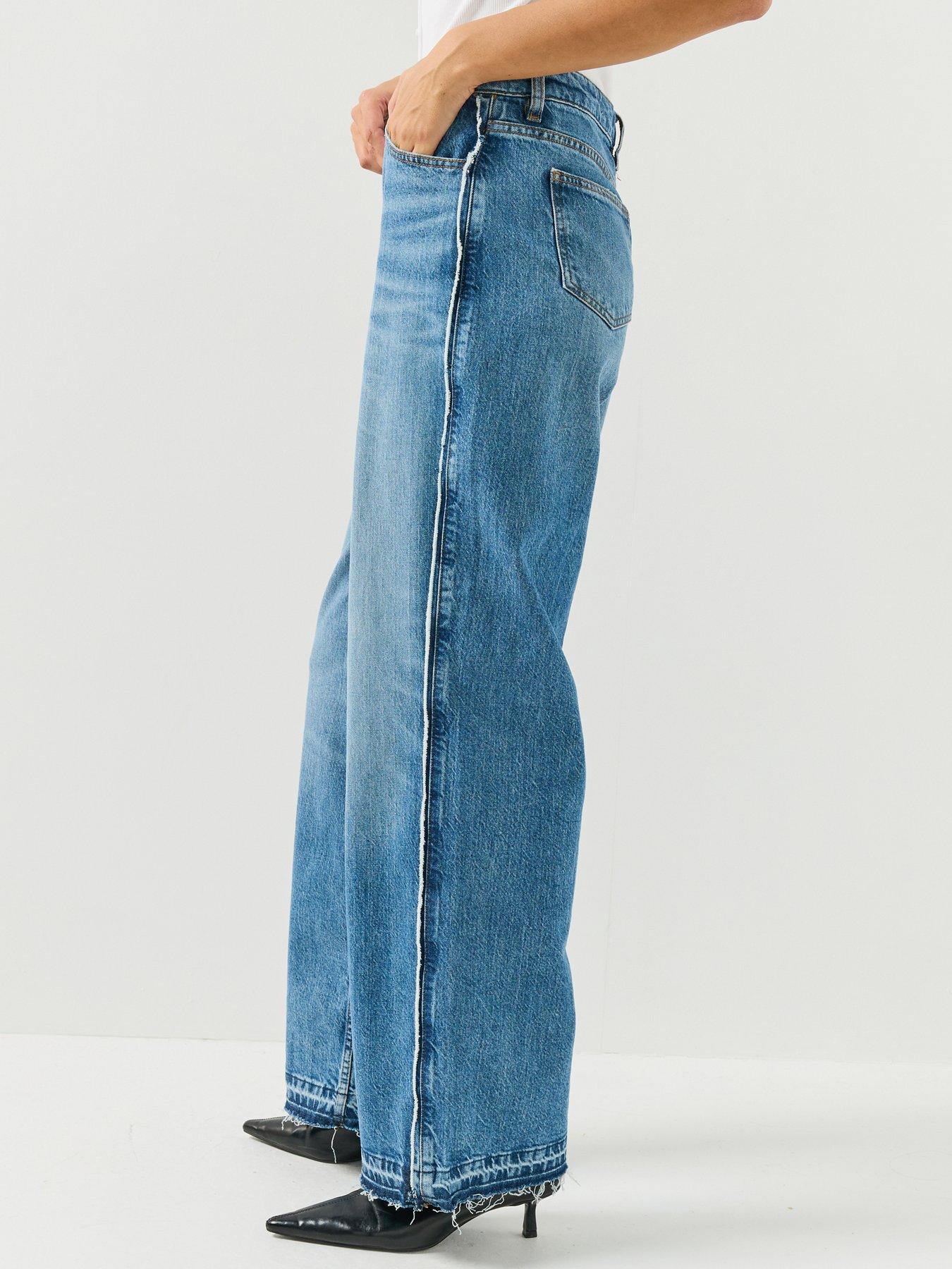 Image 6 of 6 of Guess Jeans Womens G11 Wide Leg Stretch Jeans - Blue