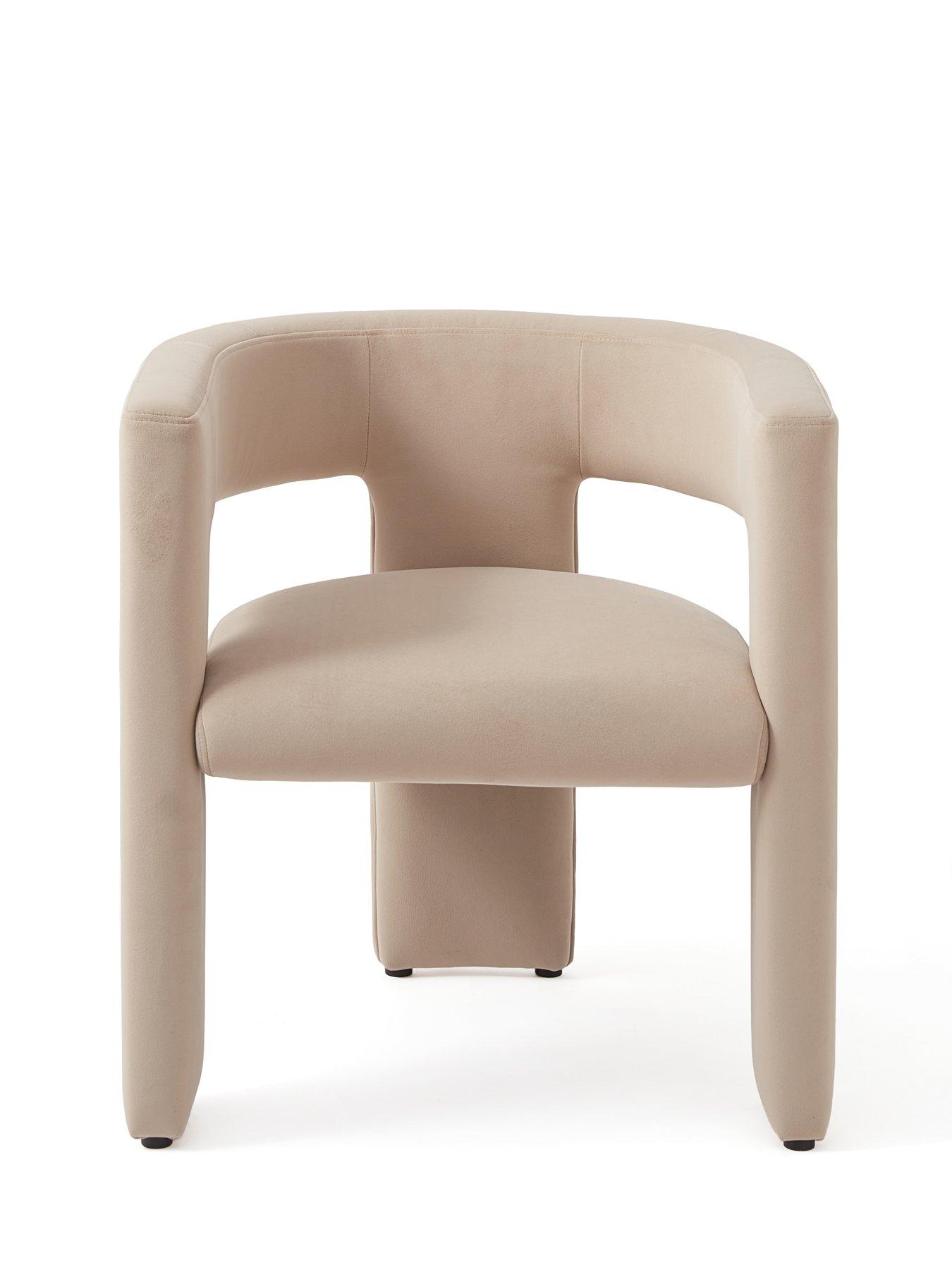 Image 6 of 7 of The Very Collection Lenny 160cm Dining Table & 4 Taupe Nell Dining Chairs