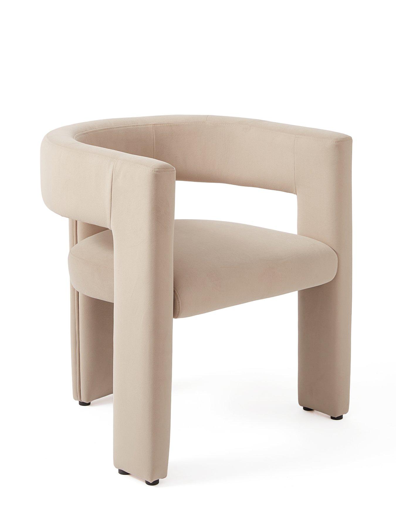 Image 7 of 7 of The Very Collection Lenny 160cm Dining Table & 4 Taupe Nell Dining Chairs