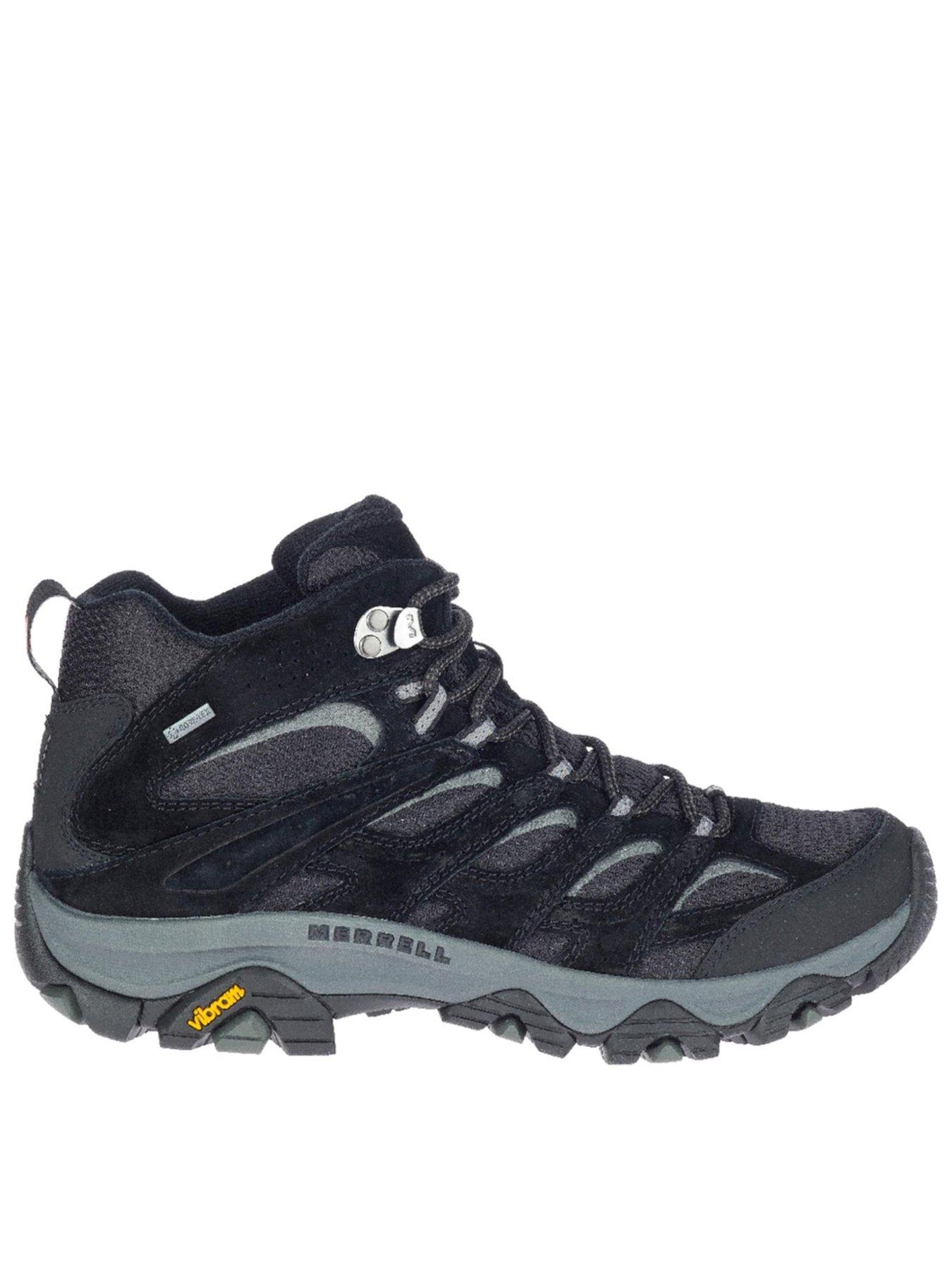 Merrell Mens Moab 3 Mid Goretex Walking Boots-black/grey