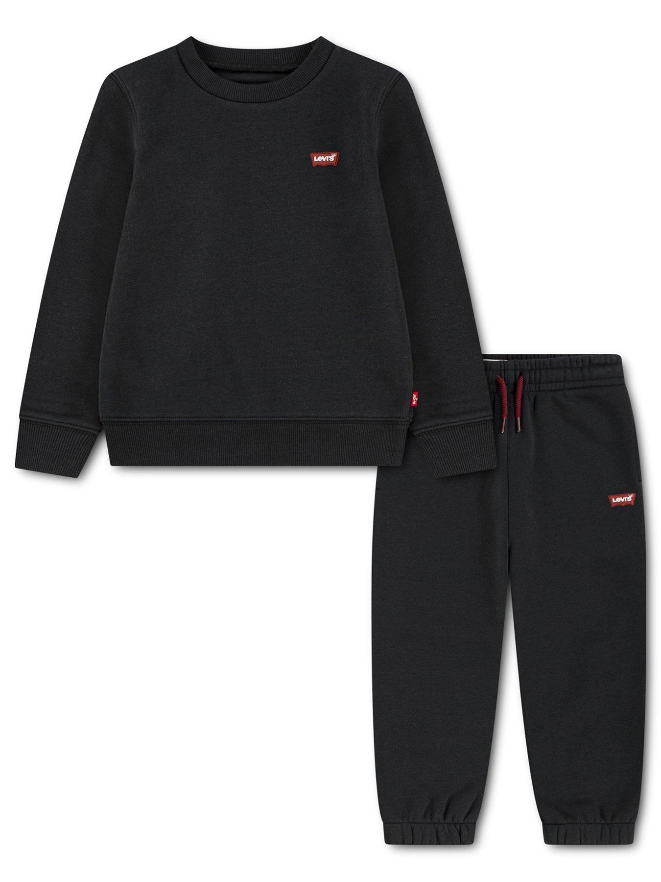 Levi's Kids' Hoodie  &  Jogger Tracksuit Set - Jet Black