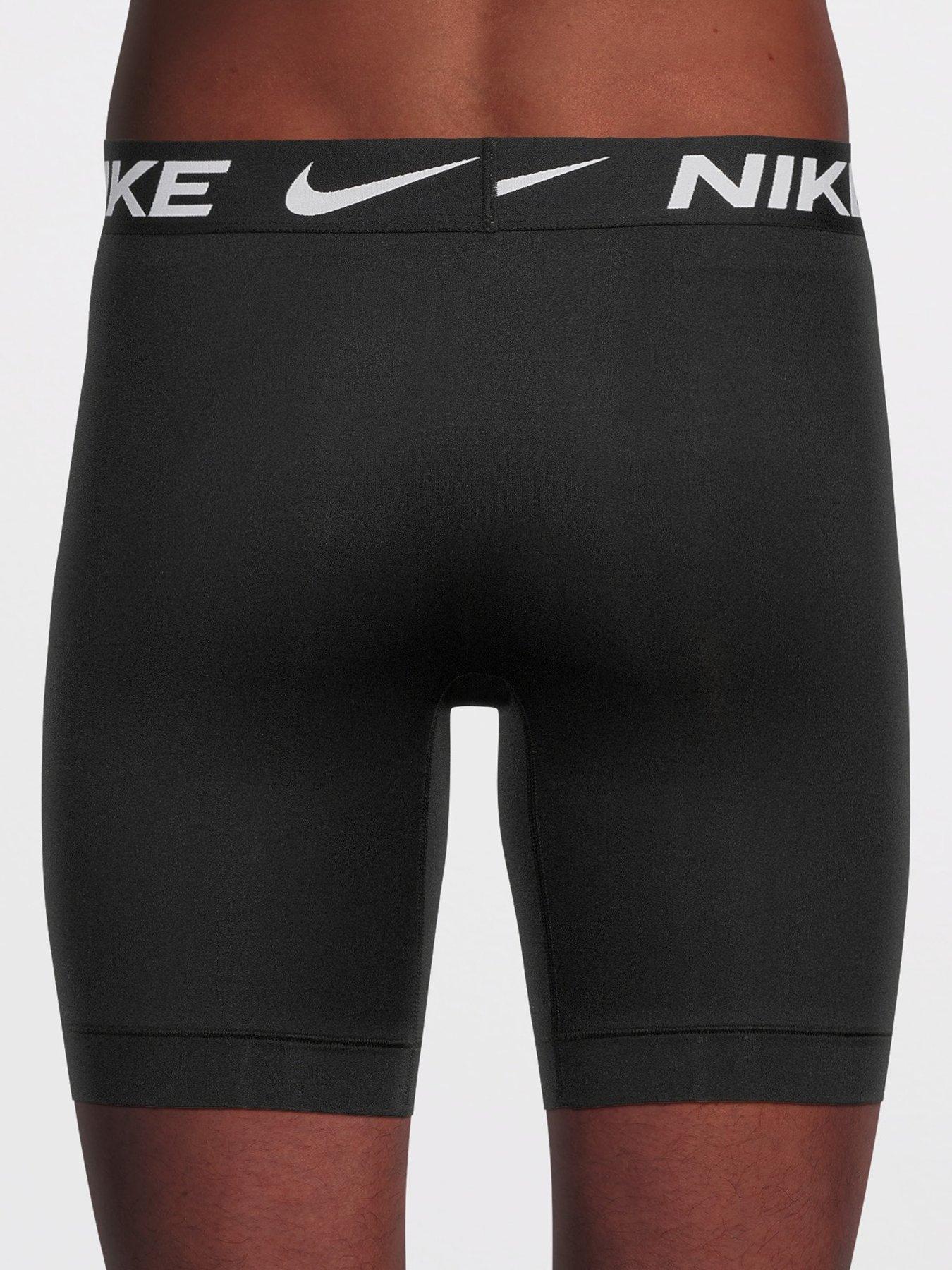 Image 2 of 3 of Nike 3 Pack Long Boxer Briefs - Black