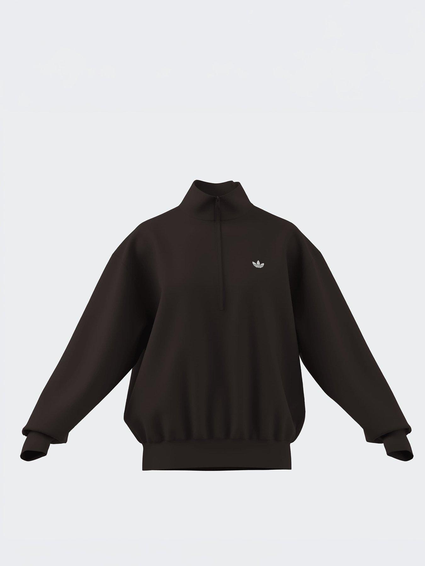 Image 7 of 7 of adidas Originals Womens Essentials Fleece Crew Sweater - Brown