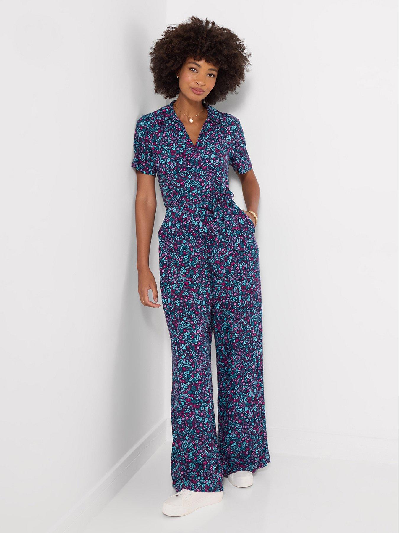 Joe Browns Molly Short Sleeve Zip Front Jumpsuit