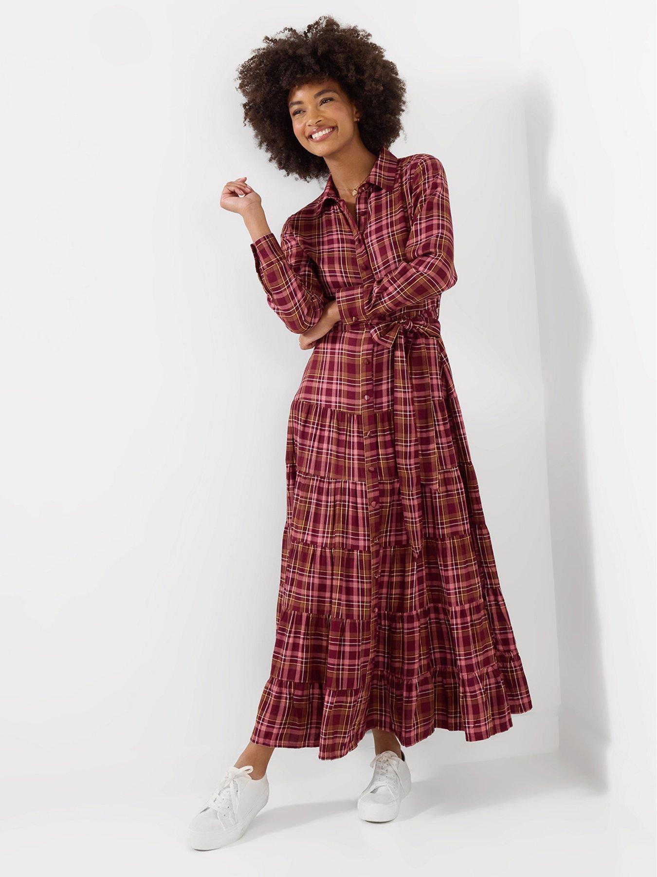 Image 3 of 7 of Joe Browns Willow Check Button Through Maxi Dress