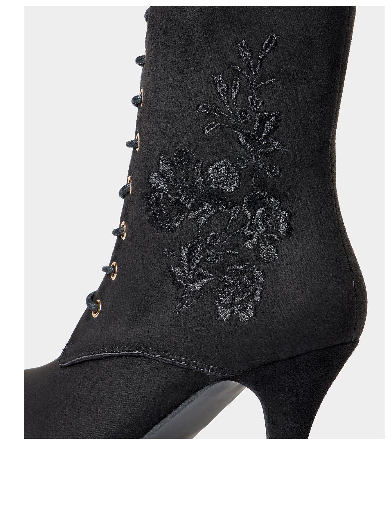 Image 3 of 7 of Joe Browns Grace Embroidered Lace Up Ankle Boots
