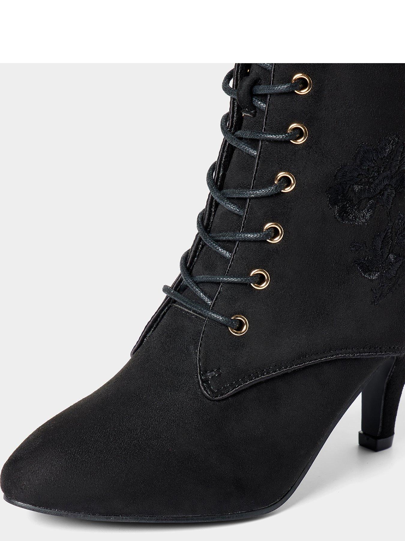 Image 5 of 7 of Joe Browns Grace Embroidered Lace Up Ankle Boots