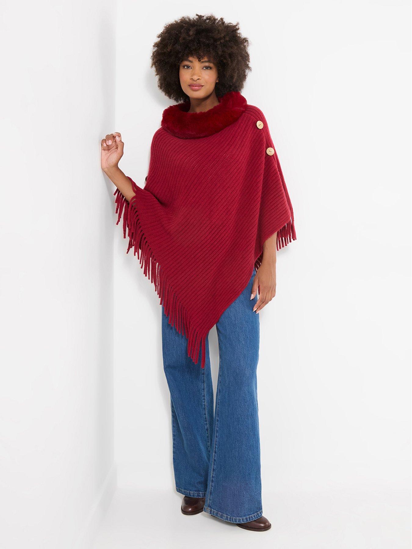 Image 3 of 6 of Joe Browns Simply Stylish Cable Knit Poncho