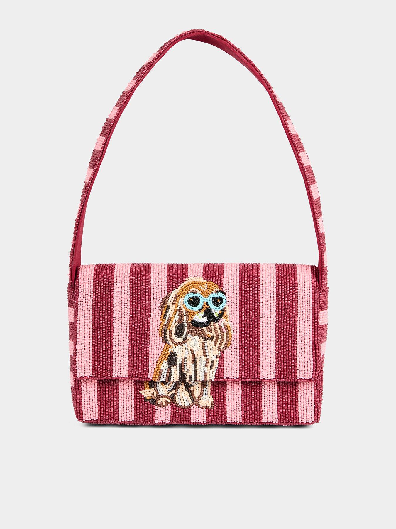Joe Browns Playful Pup Beaded Shoulder Bag