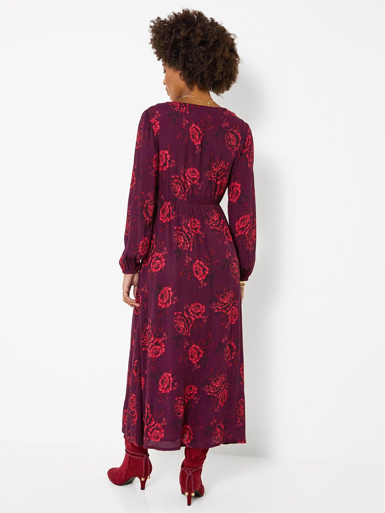 Image 2 of 6 of Joe Browns Radiant Roses Button Through Maxi Dress