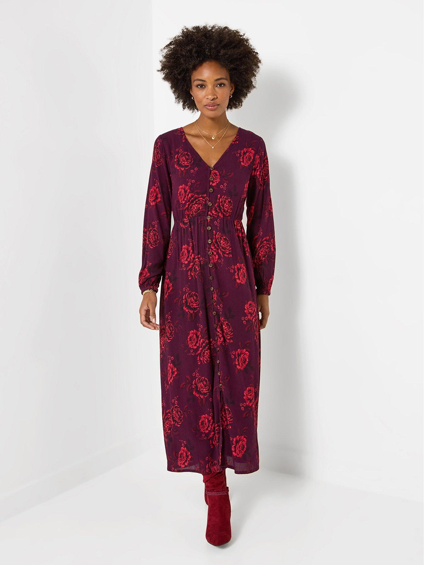Image 3 of 6 of Joe Browns Radiant Roses Button Through Maxi Dress