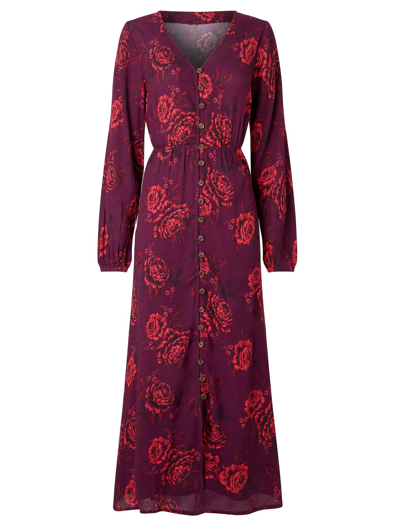 Image 6 of 6 of Joe Browns Radiant Roses Button Through Maxi Dress
