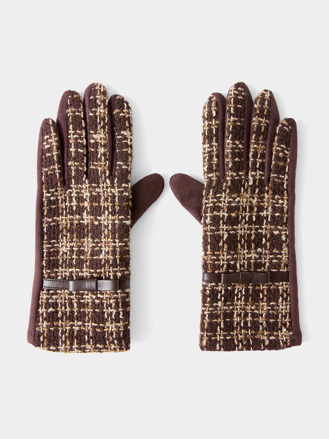 Image 1 of 3 of Joe Browns Kensington Check Boucle Gloves