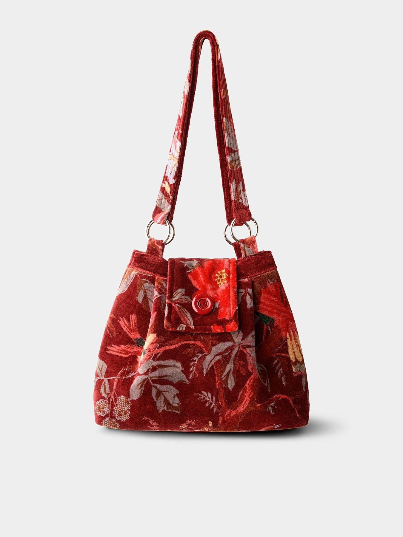Joe Browns The Berry Bloom Velvet Shoulder Bag