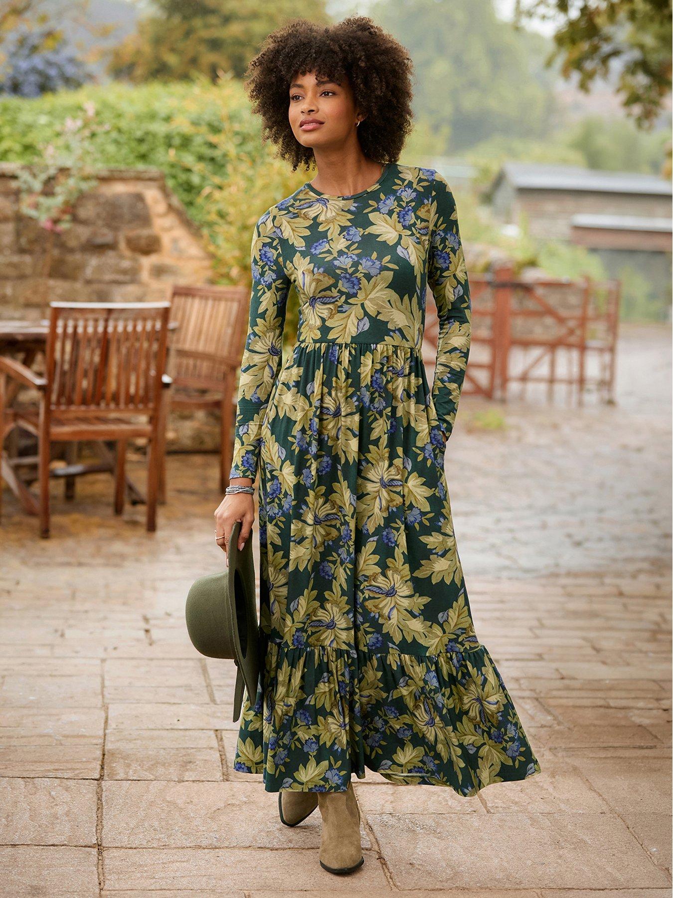 Joe Browns Orla Long Sleeve Jersey Maxi Dress