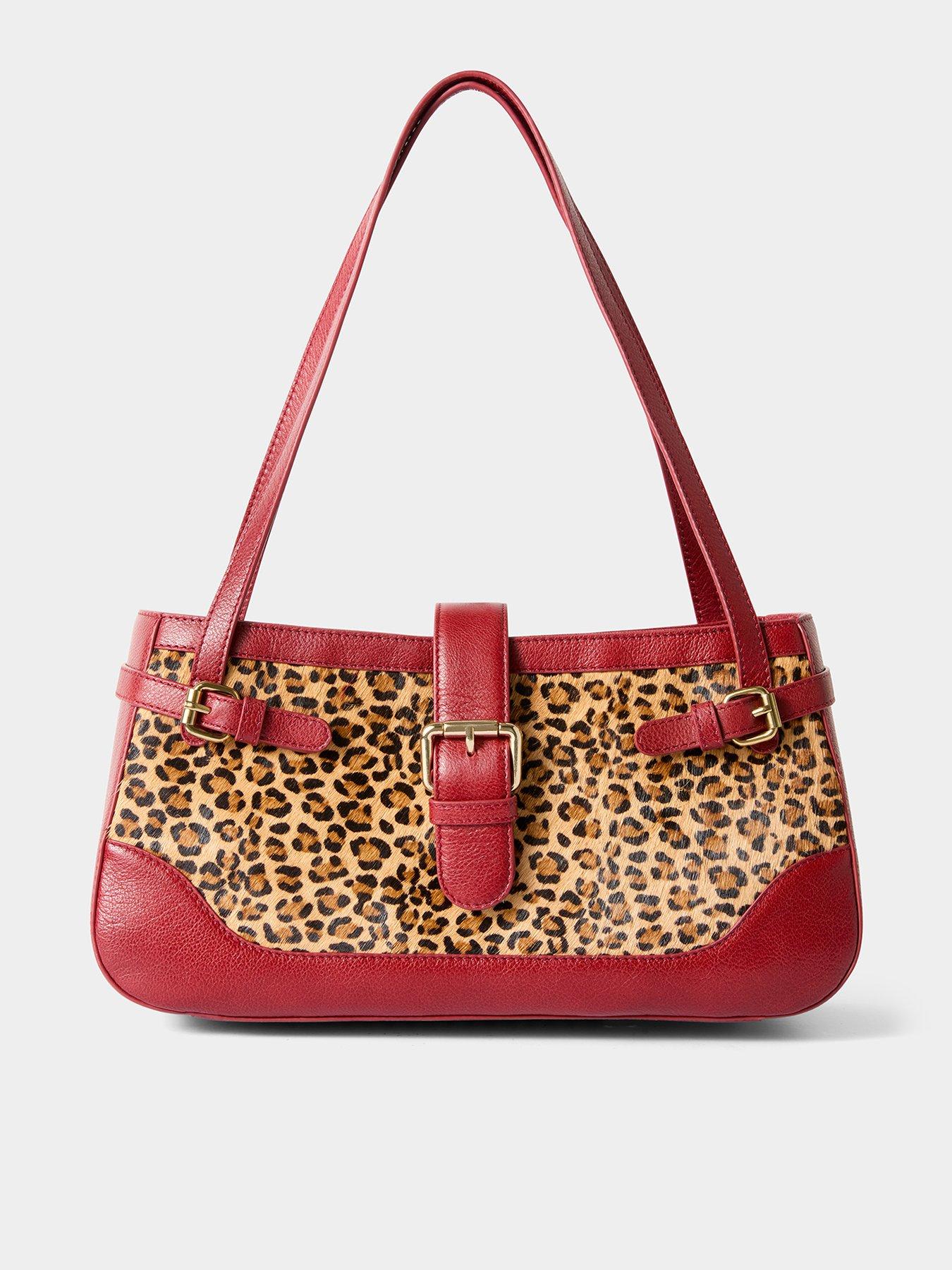 Joe Browns Katrina Leopard Shoulder Leather Bag