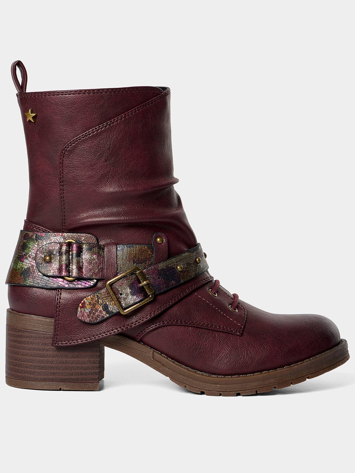 Joe Browns Wild And Free Strappy Ankle Boots - Red