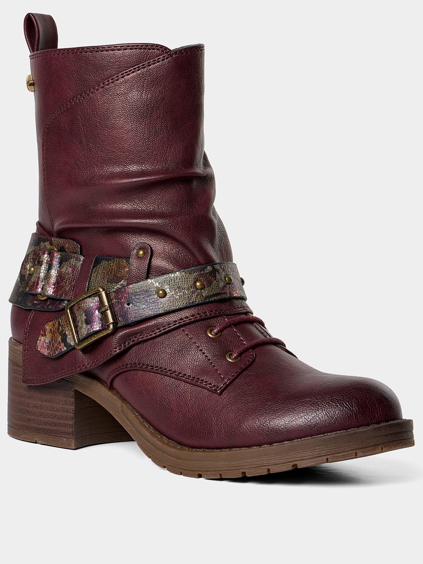 Image 2 of 5 of Joe Browns Wild And Free Strappy Ankle Boots - Red
