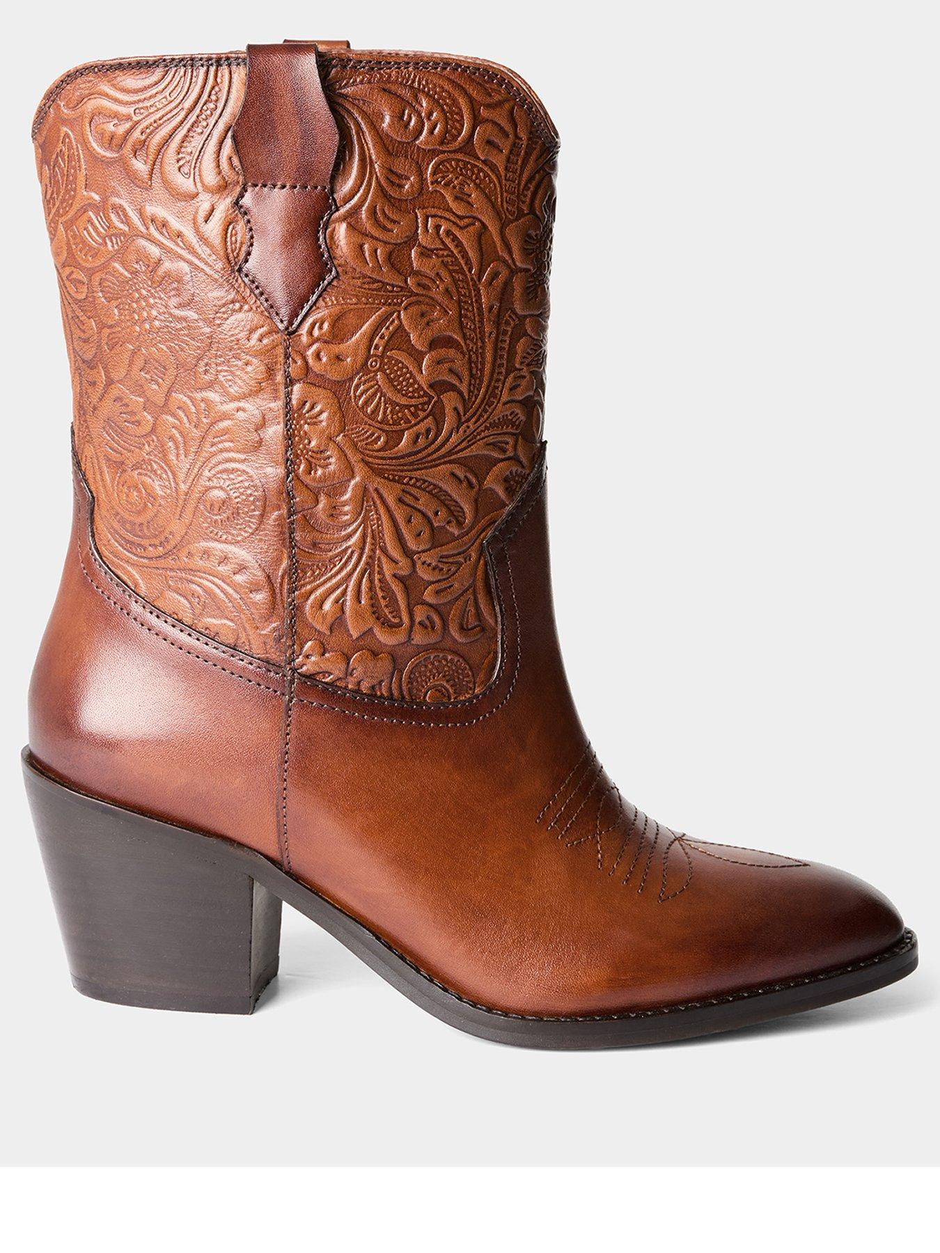 Image 1 of 7 of Joe Browns Lucy Leather Western Ankle Boots
