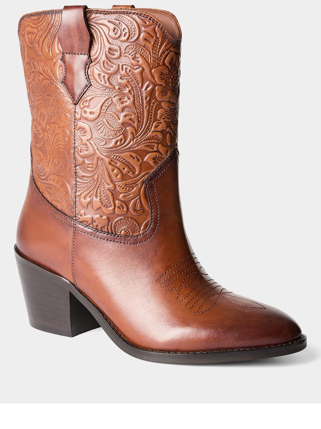 Image 2 of 7 of Joe Browns Lucy Leather Western Ankle Boots