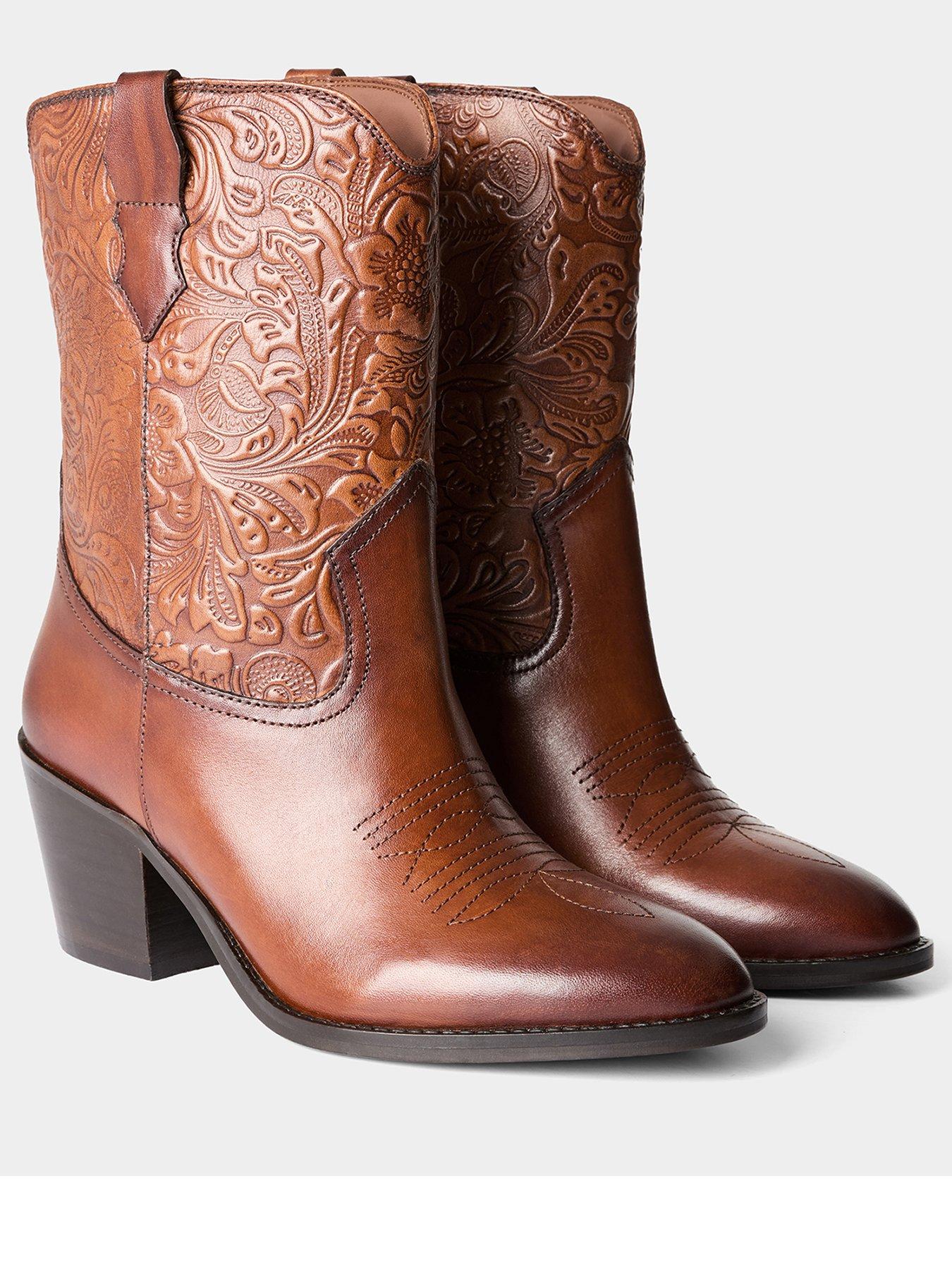 Image 3 of 7 of Joe Browns Lucy Leather Western Ankle Boots