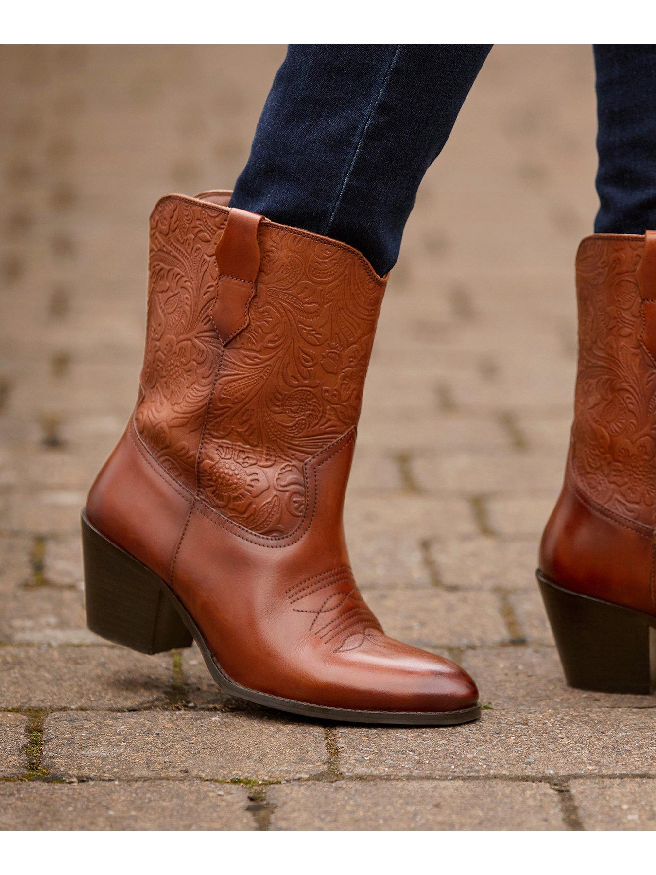 Image 7 of 7 of Joe Browns Lucy Leather Western Ankle Boots
