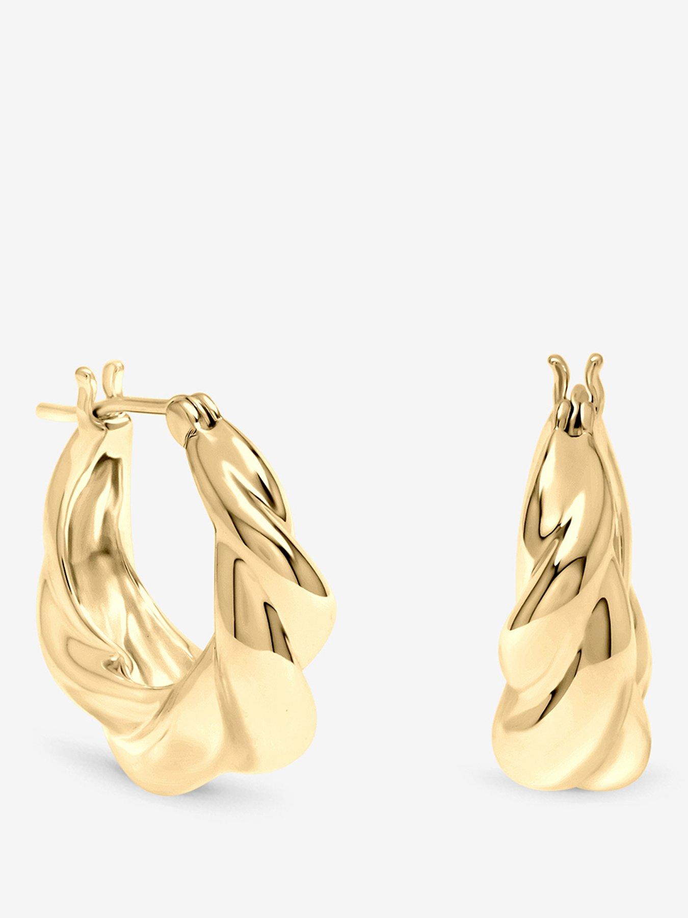 Inicio Inicio Gold Fluid Twist Hoops