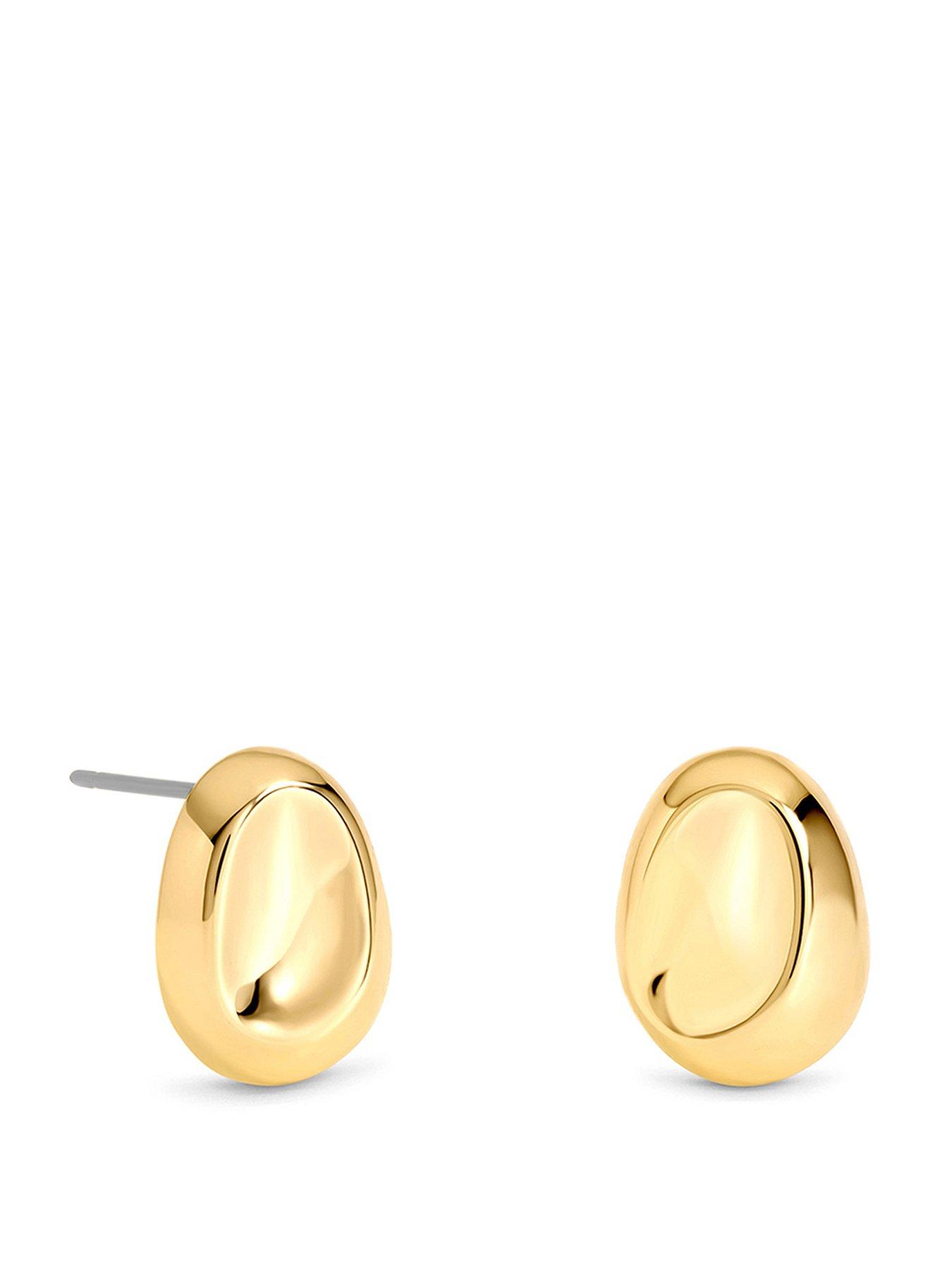 Inicio Gold Small Thumbprint Earrings