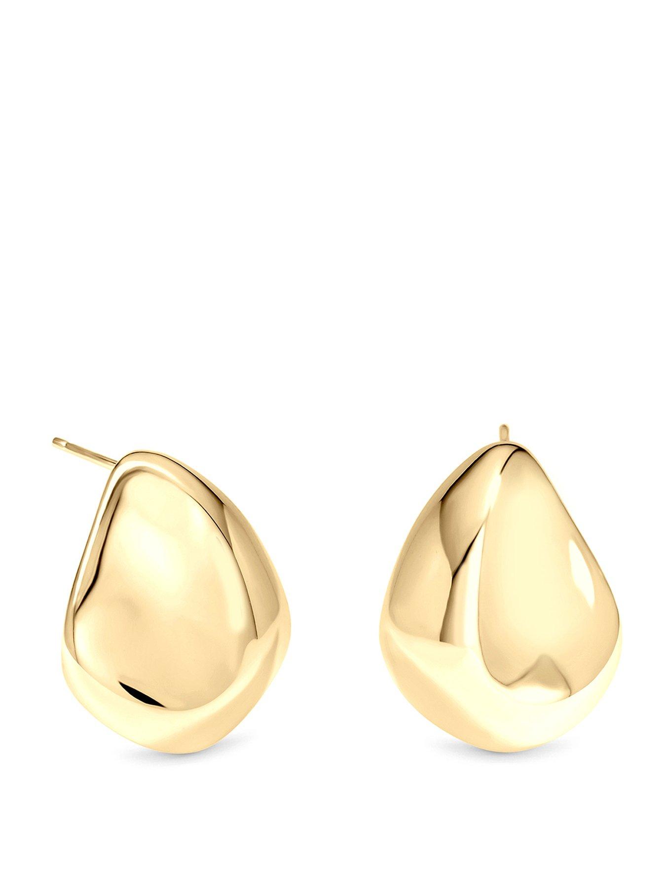 Inicio Gold Large Thumbprint Earrings
