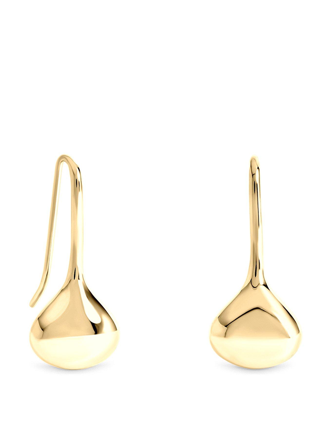 Inicio Gold Fluid Teardrop Earrings