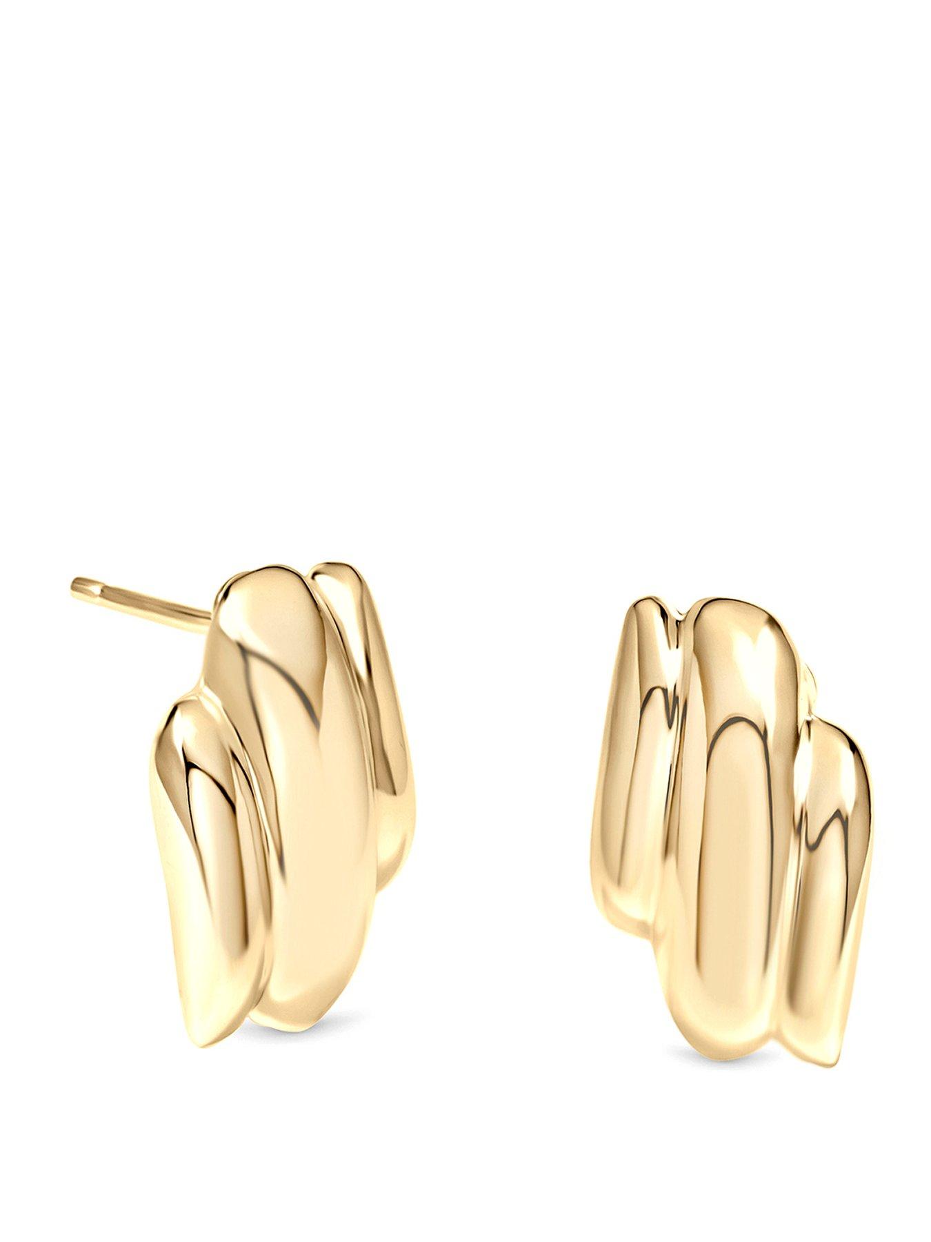 Image 1 of 1 of Inicio Inicio Gold Fluid Wave Earrings