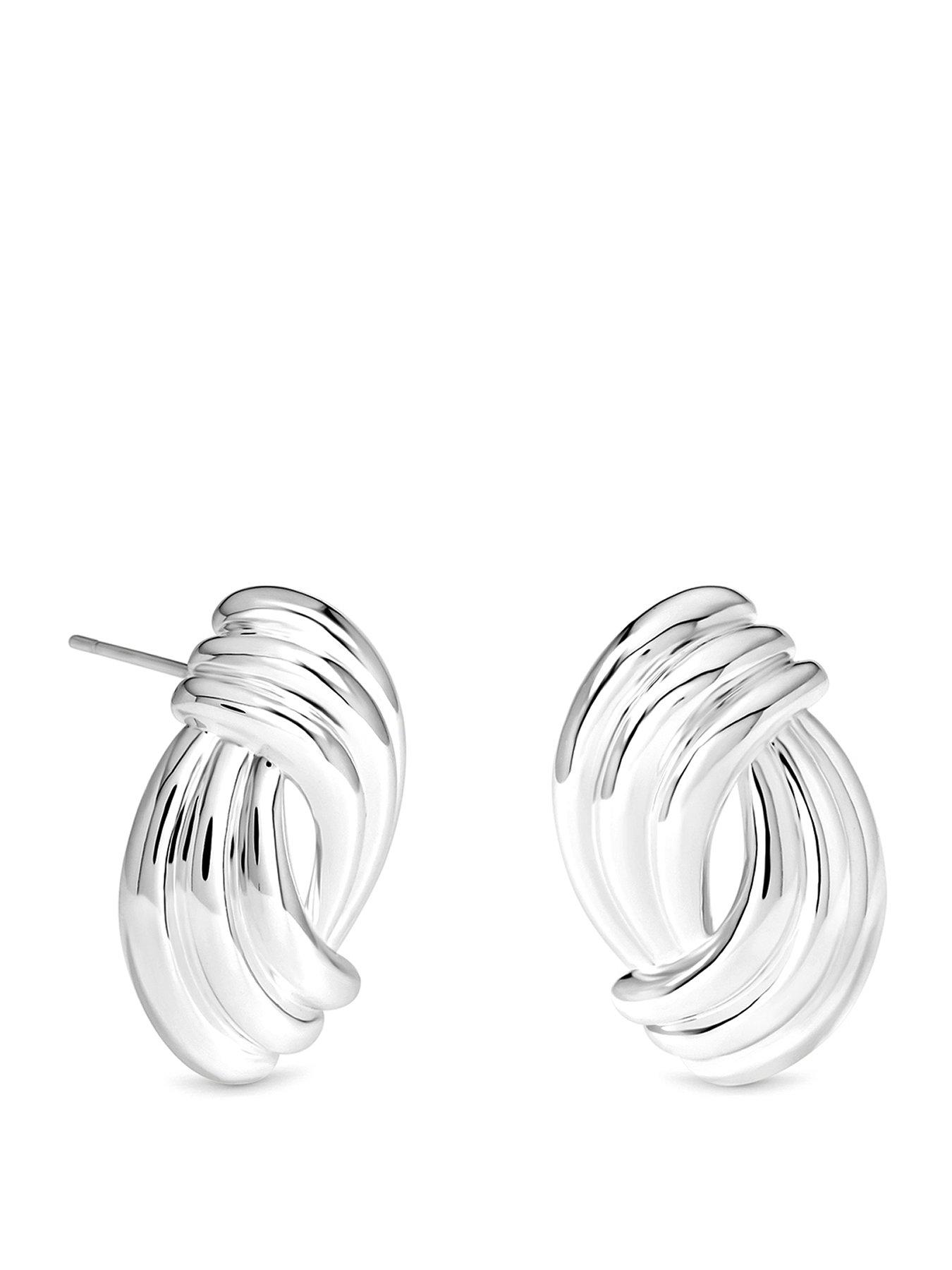Image 1 of 1 of Inicio Gold Large Ridged Studs