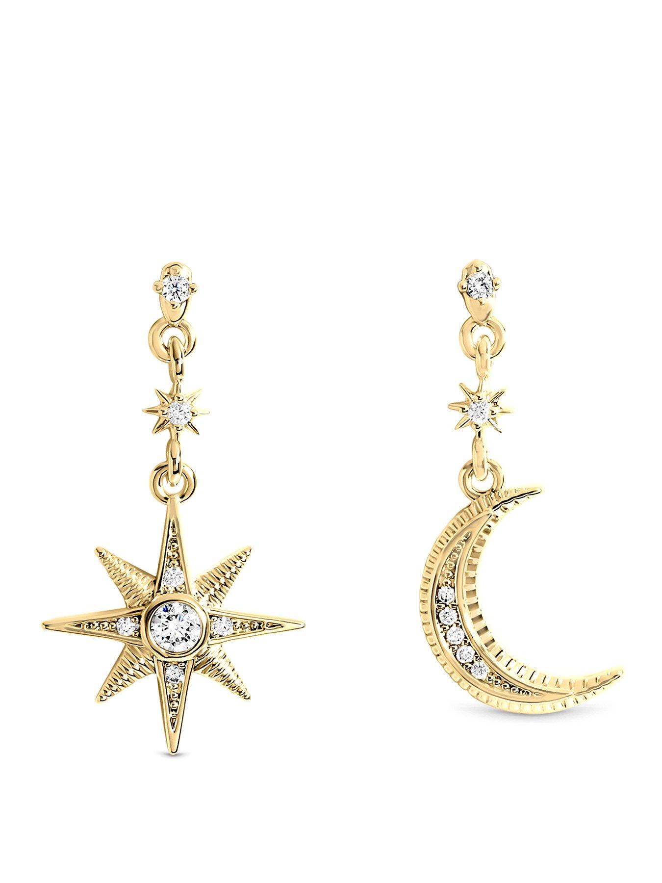 Inicio Inicio Gold Mismatch Celestial Earrings